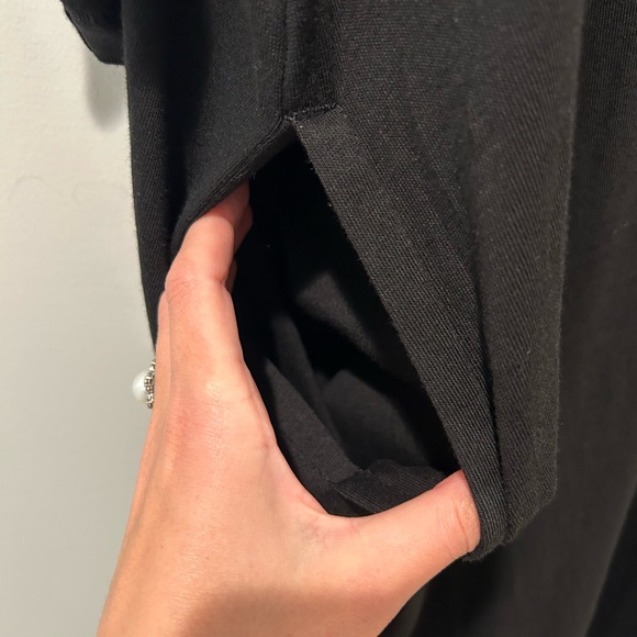 NWT Fear of God Essentials Super Oversized Black T-Shirt Dress with Pockets Sz L - Picture 9 of 9